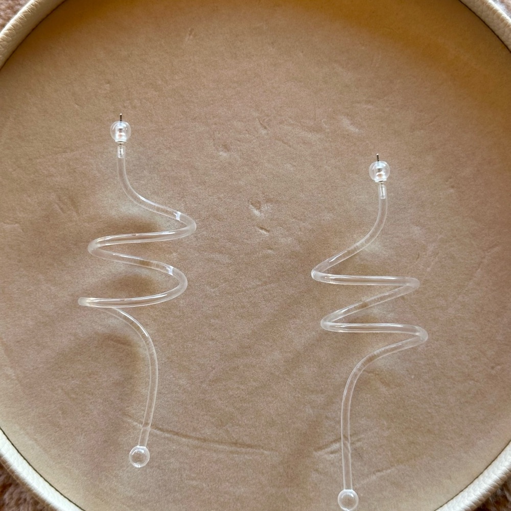 Elegant Clear Spiral Earrings